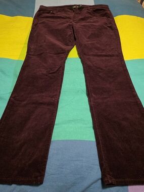 Women's Ralp Laurwn Corduroy Burgundy Pants